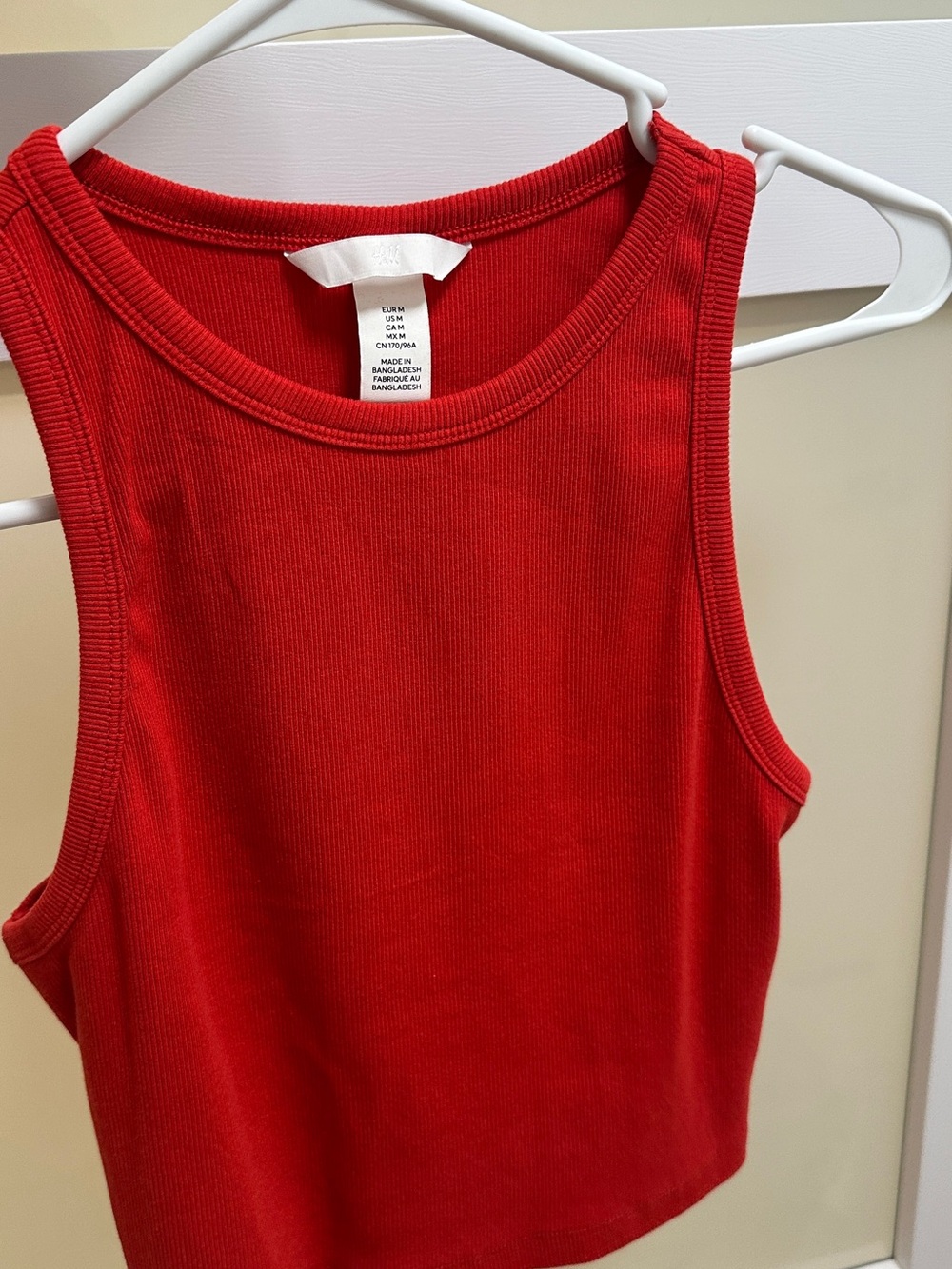 H&M Red Ribbed Cropped Tank - Picture 6 of 6